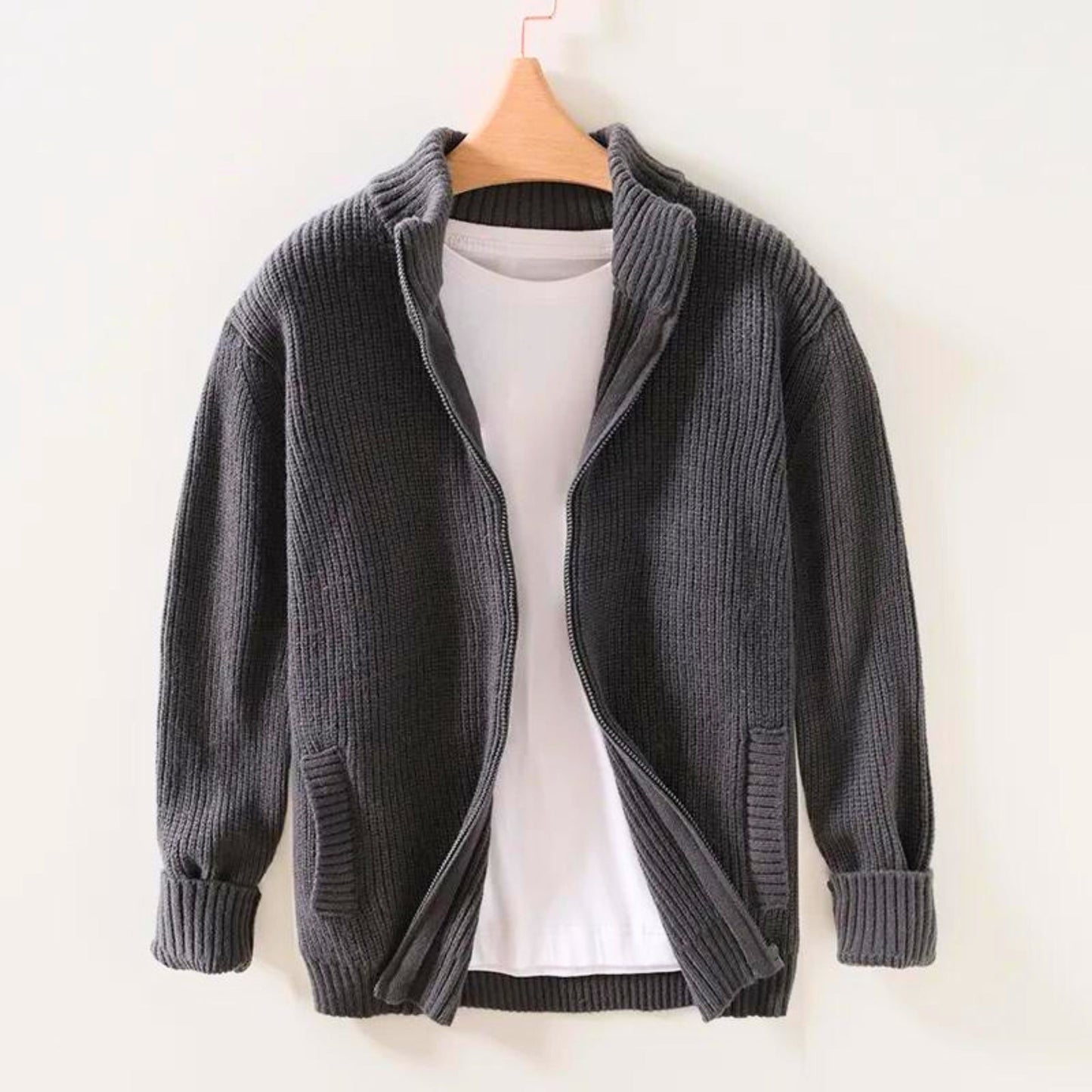 Men’s Knit Cardigan Sweater | Zip-Up | Layering Essential