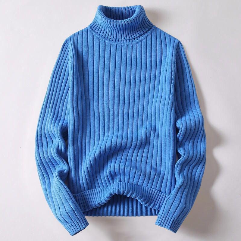 Men’s Ribbed Turtleneck Sweater | Merino Wool Blend | Winter Knitwear