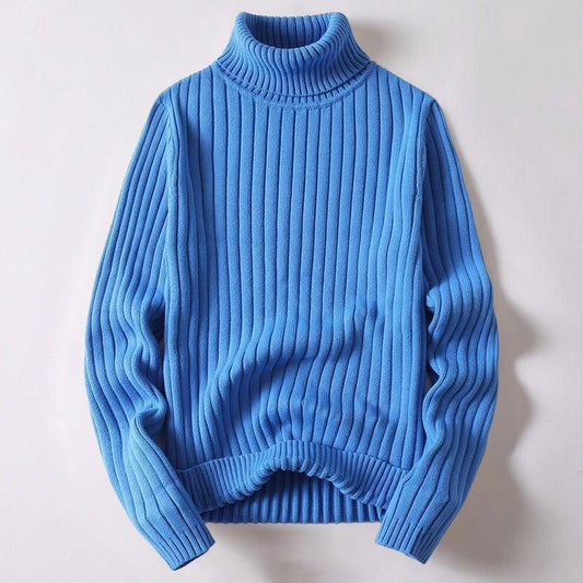 Men’s Ribbed Turtleneck Sweater | Merino Wool Blend | Winter Knitwear