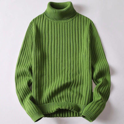 Men’s Ribbed Turtleneck Sweater | Merino Wool Blend | Winter Knitwear