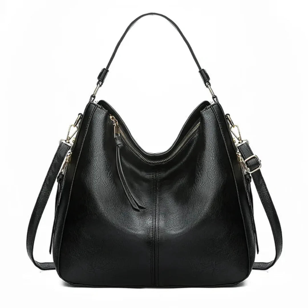 Soft Leather Hobo Shoulder Bag | Convertible Crossbody | Spacious Everyday Carry