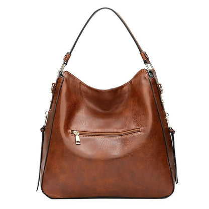 Soft Leather Hobo Shoulder Bag | Convertible Crossbody | Spacious Everyday Carry