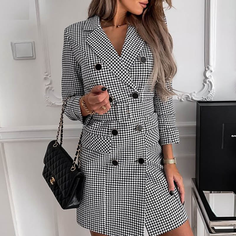 Double-Breasted Blazer Dress | Belted Waist | Sophisticated Style | Multi-Occasion