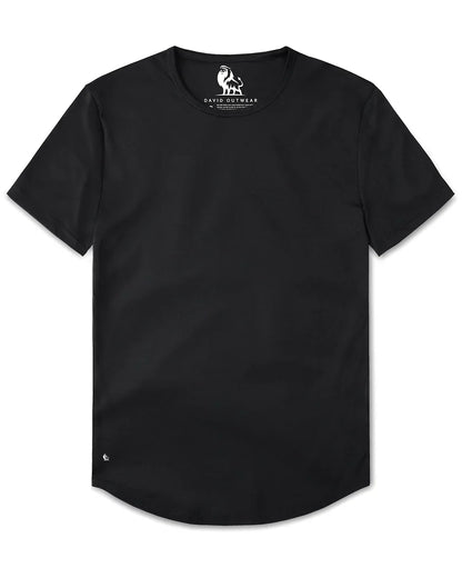 Men’s Premium Curved Hem T-Shirt | Soft Cotton Stretch | Tailored Fit Tee