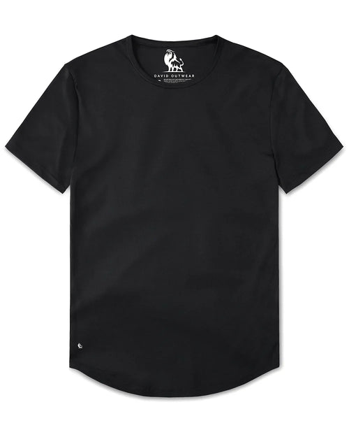 Men’s Premium Curved Hem T-Shirt | Soft Cotton Stretch | Tailored Fit Tee
