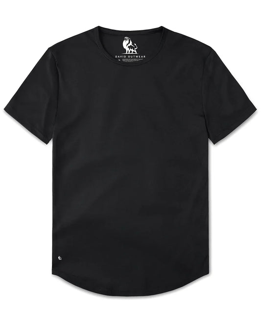 Men’s Premium Curved Hem T-Shirt | Soft Cotton Stretch | Tailored Fit Tee