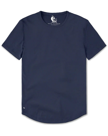 Men’s Premium Curved Hem T-Shirt | Soft Cotton Stretch | Tailored Fit Tee