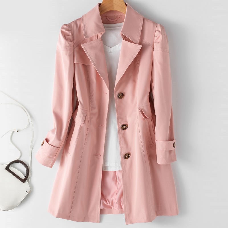 Elegant Trench Coat | Tailored Silhouette | Lightweight Fabric | Transitional Outerwear
