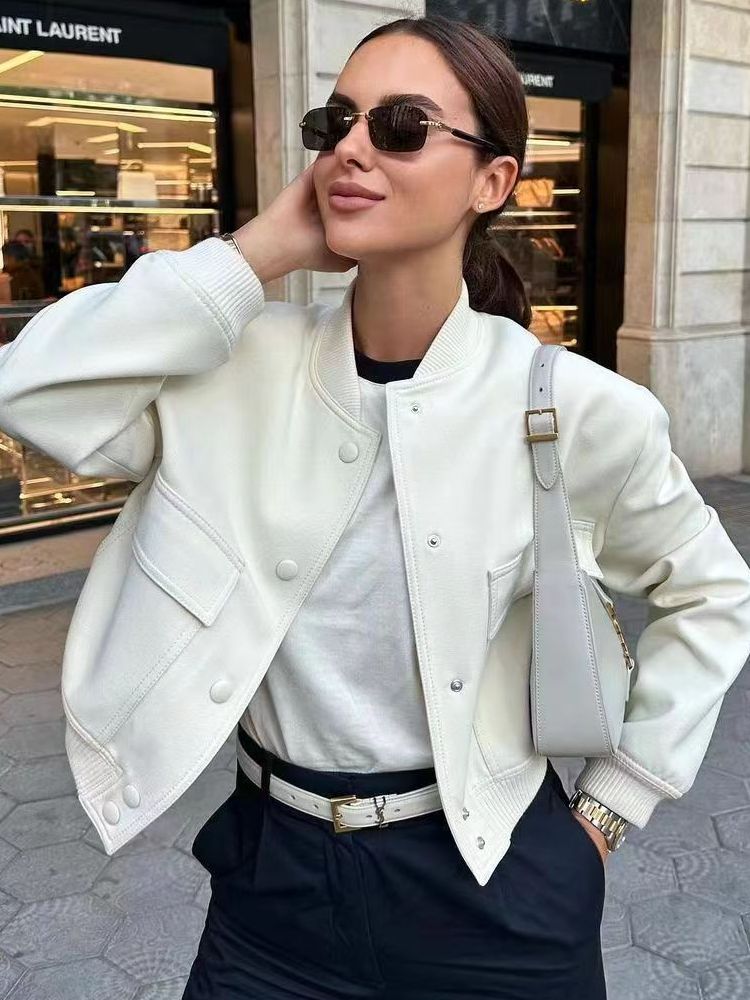 Cropped Bomber Jacket | Minimalist Design | Lightweight Layer | Streetwear Essential