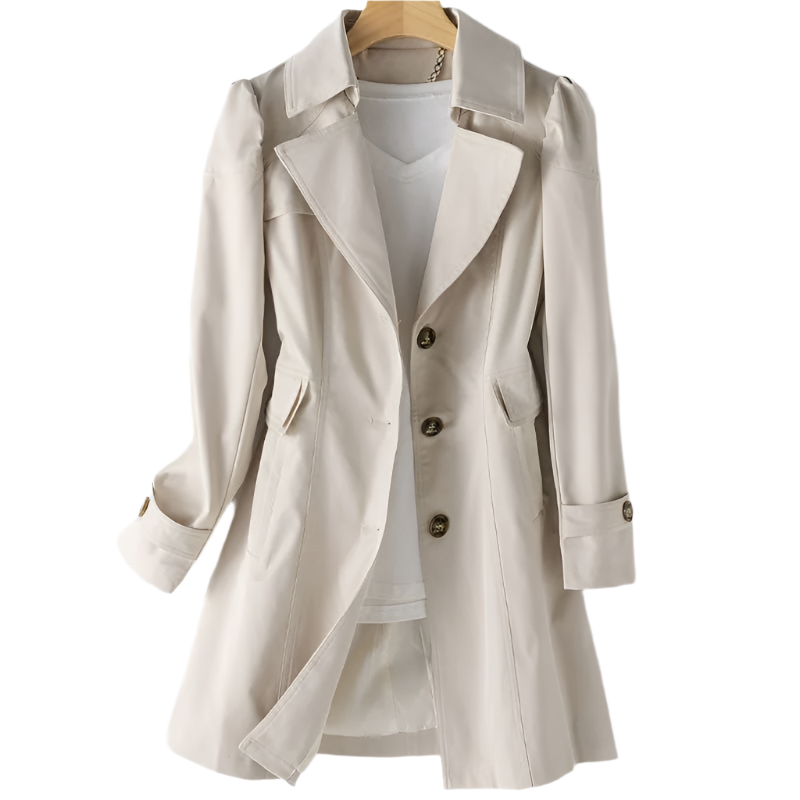 Elegant Trench Coat | Tailored Silhouette | Lightweight Fabric | Transitional Outerwear