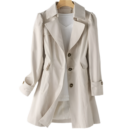Elegant Trench Coat | Tailored Silhouette | Lightweight Fabric | Transitional Outerwear