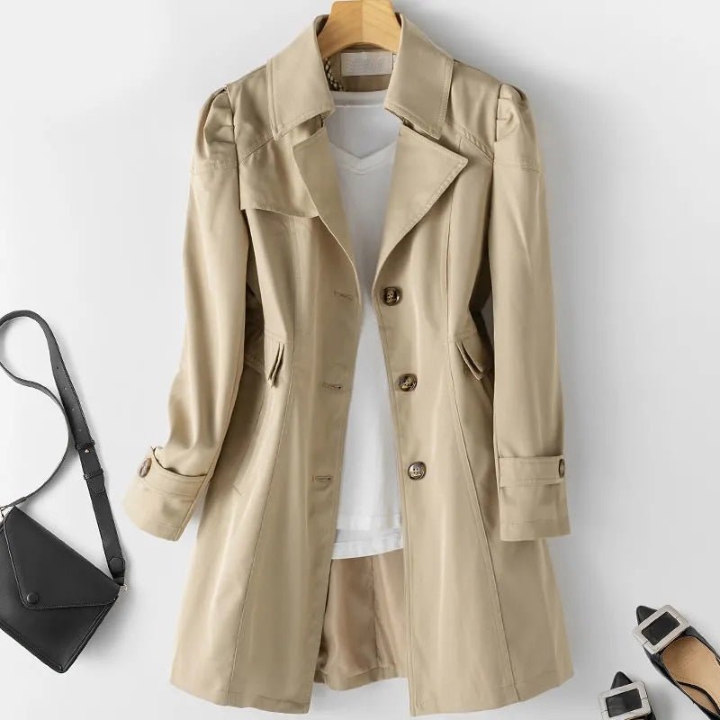 Elegant Trench Coat | Tailored Silhouette | Lightweight Fabric | Transitional Outerwear