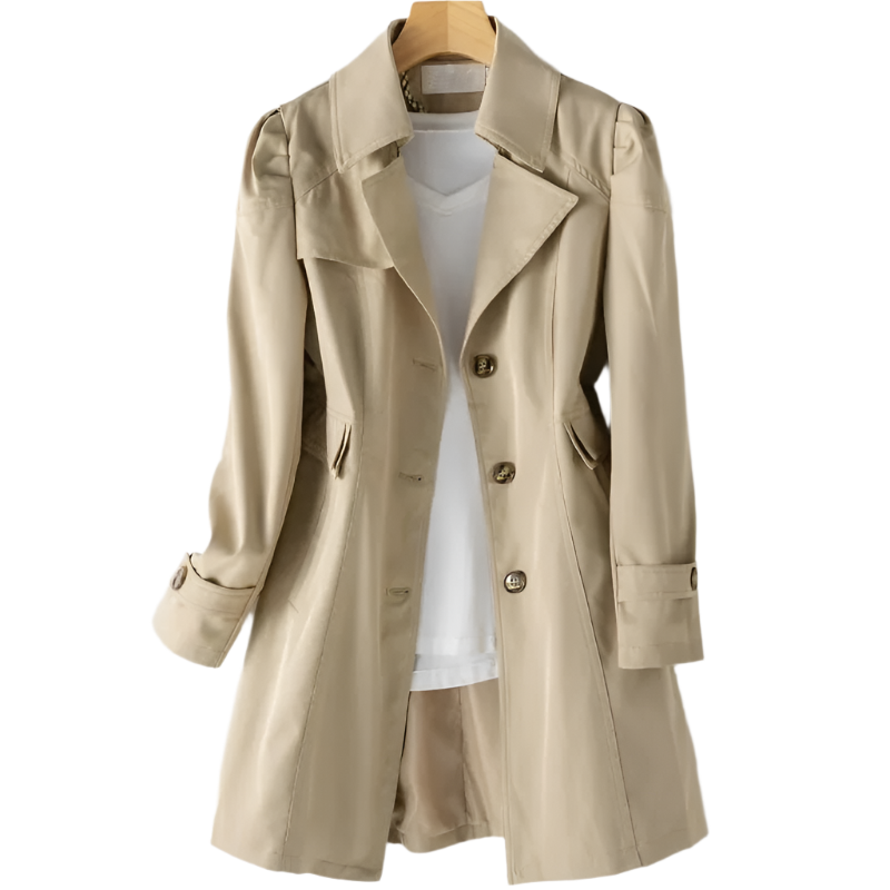 Elegant Trench Coat | Tailored Silhouette | Lightweight Fabric | Transitional Outerwear