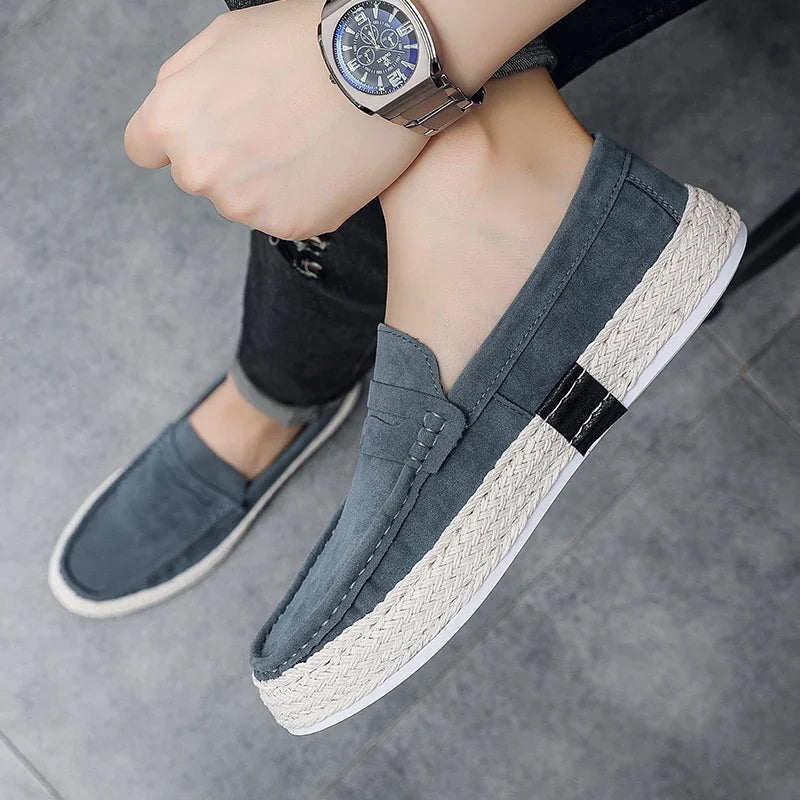 Men’s Suede Espadrille Loafers | Casual Slip-On Summer Shoes