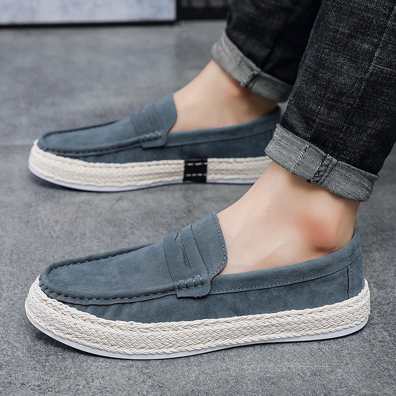 Men’s Suede Espadrille Loafers | Casual Slip-On Summer Shoes