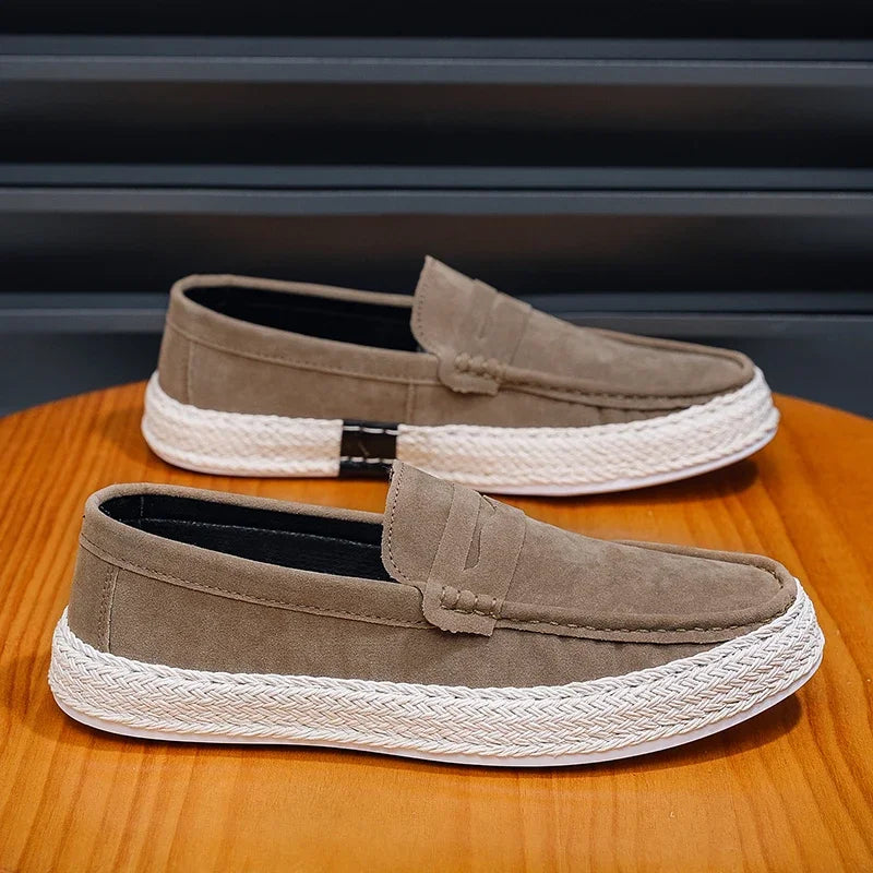 Men’s Suede Espadrille Loafers | Casual Slip-On Summer Shoes