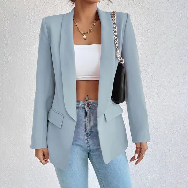 Single-Breasted Blazer | Structured Fit with Flap Pockets | Elevated Everyday Layer