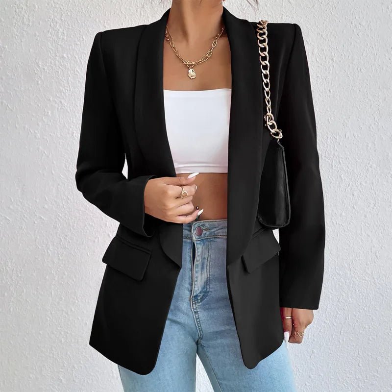 Single-Breasted Blazer | Structured Fit with Flap Pockets | Elevated Everyday Layer