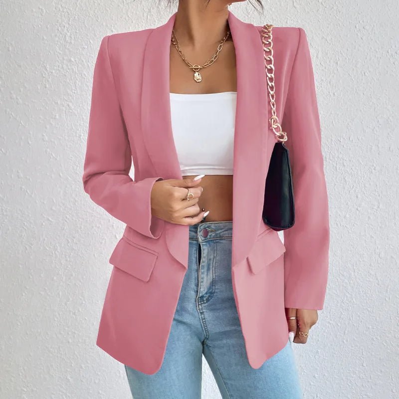 Single-Breasted Blazer | Structured Fit with Flap Pockets | Elevated Everyday Layer