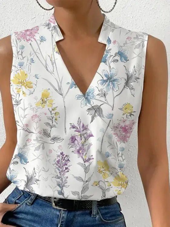 Sleeveless Wrap Neck Blouse | Soft Drape | Lightweight Office-to-Casual Top