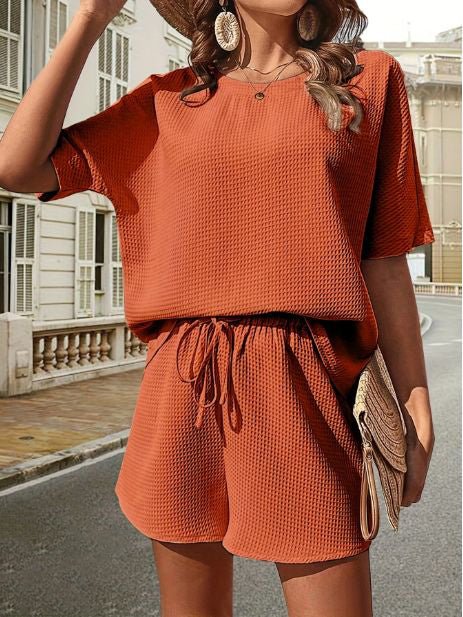 Two-Piece Lounge Set | Relaxed Fit | Lightweight Knit | Casual Summer Comfort
