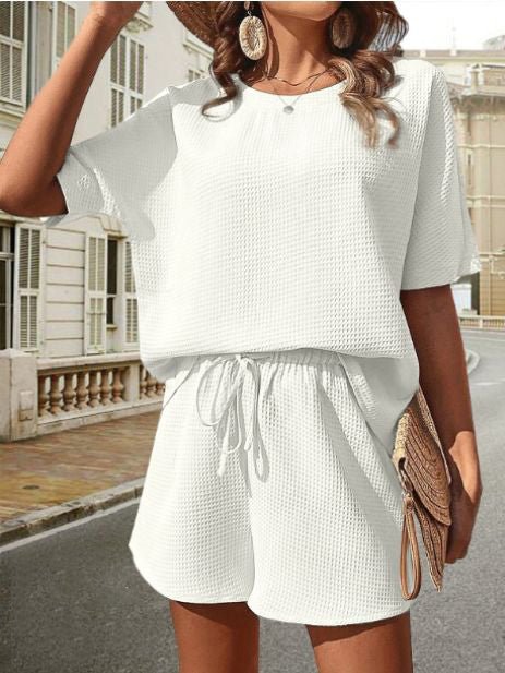 Two-Piece Lounge Set | Relaxed Fit | Lightweight Knit | Casual Summer Comfort