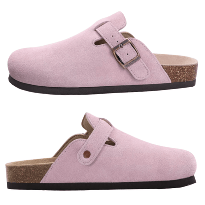 Cork Sole Slide Clogs | Buckled Comfort Mule with Arch Support