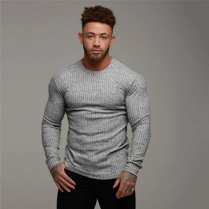 Ribbed Slim-Fit Pullover | Lightweight Long-Sleeve Sweater | Everyday Casual
