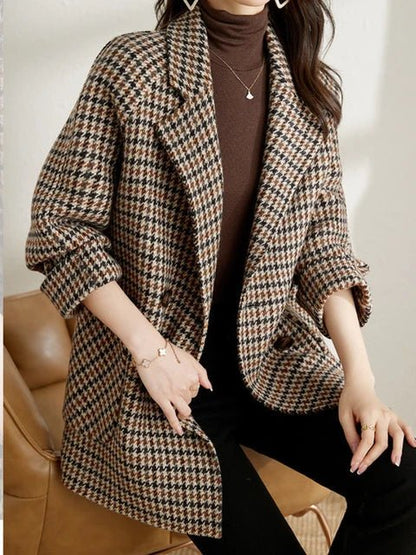 Plaid Oversized Blazer | Vintage Inspired | Tailored Fit | Casual & Office Chic