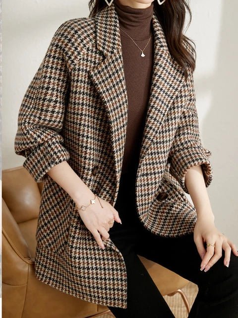 Plaid Oversized Blazer | Vintage Inspired | Tailored Fit | Casual & Office Chic