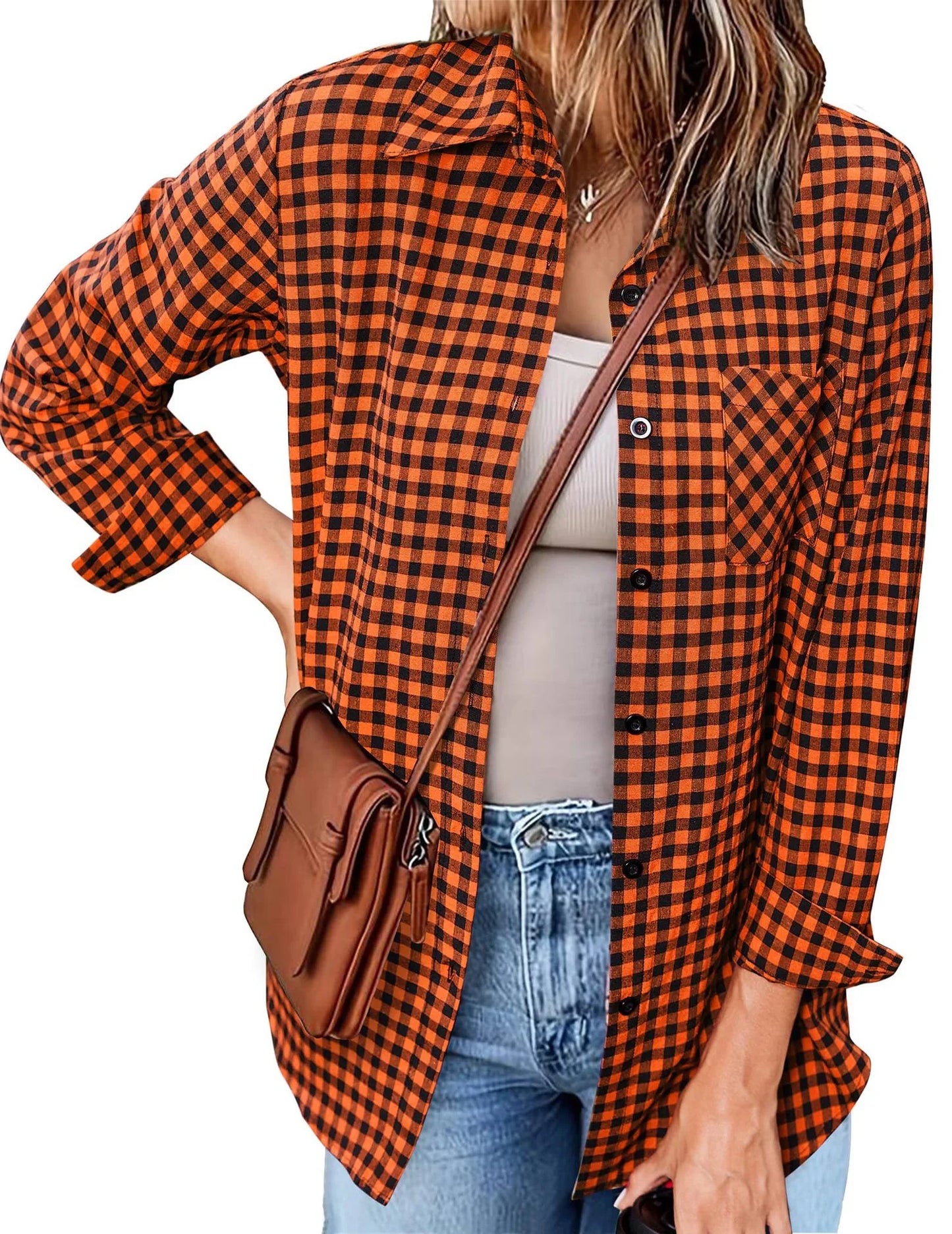Plaid Button-Down Shirt | Relaxed Fit Flannel Style | Lightweight Casual Layer