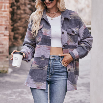 Trendy Button-Down Shacket | Lightweight Comfort | Cotton Blend | Casual Fall Layer