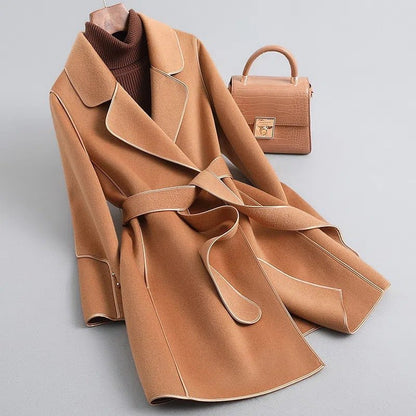 Belted Peacoat | Tailored Elegance | Soft Wool Blend | Fall & Winter Chic