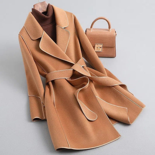 Belted Peacoat | Tailored Elegance | Soft Wool Blend | Fall & Winter Chic