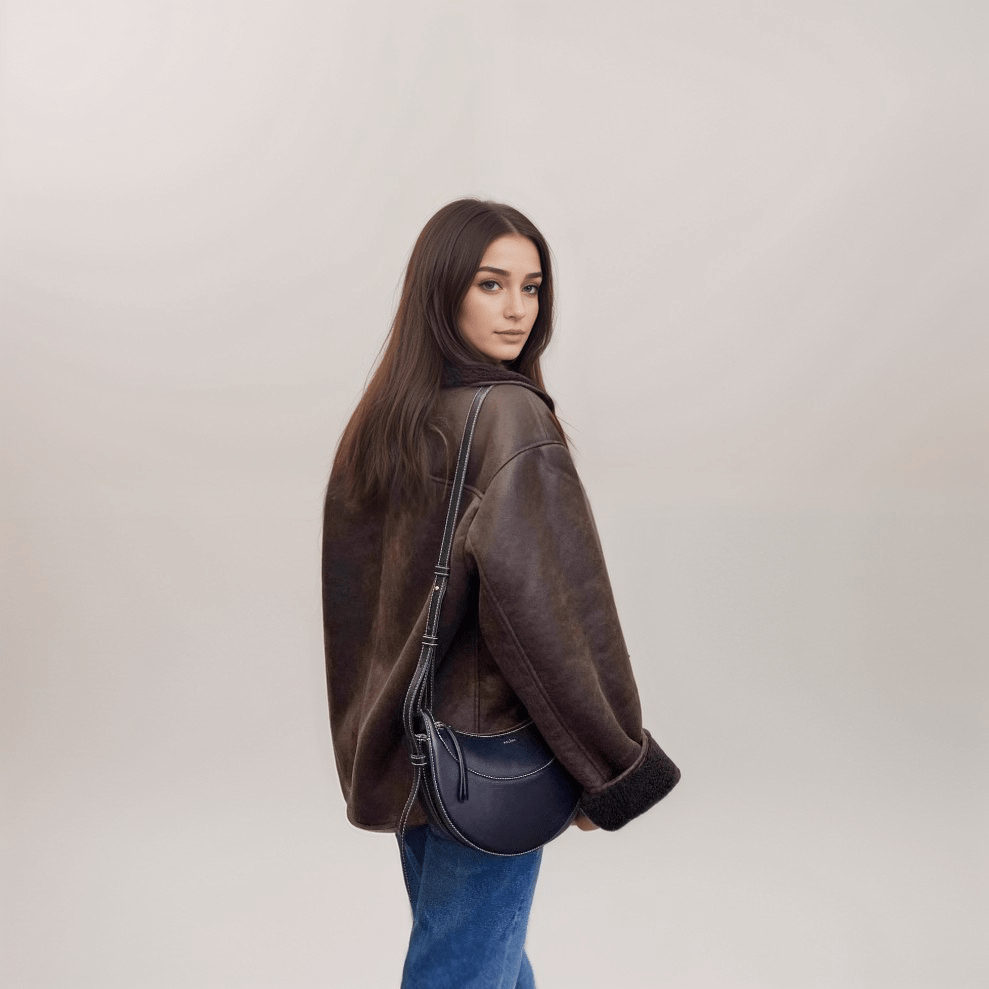 Oversized Faux Shearling Jacket | Warm & Stylish | Leather Look | Winter Essential