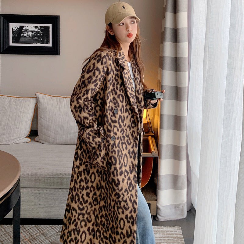 Leopard Print Faux Fur Coat | Bold Animal Print | Mid-Length | Winter Glam