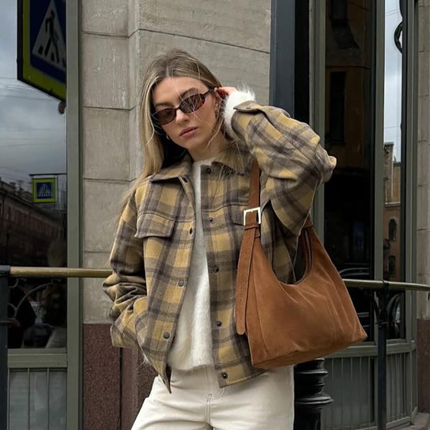 Plaid Wool-Blend Shacket | Cozy & Stylish | Soft Wool-Blend Fabric