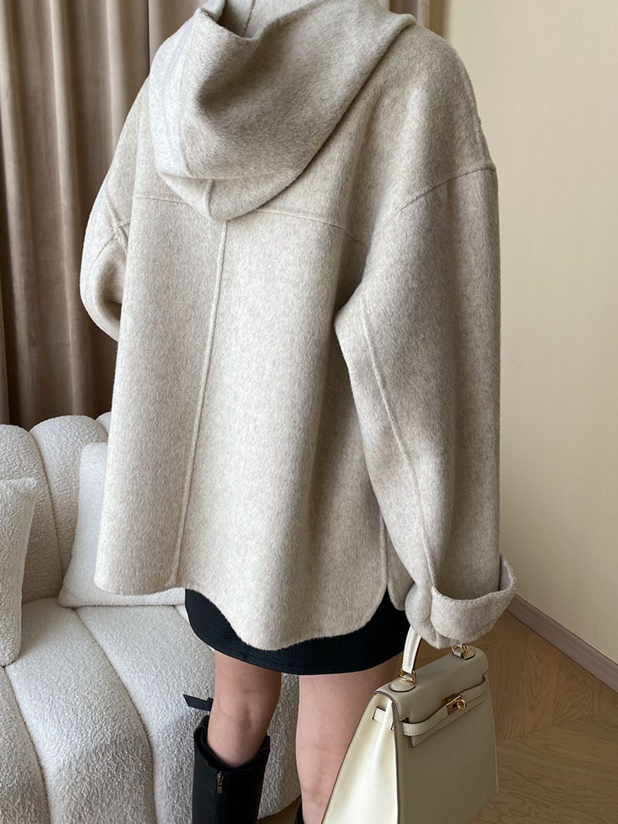 Minimalist Wool-Blend Coat | Button-Down Design | Soft Wool-Blend Fabric | Fall & Winter Chic