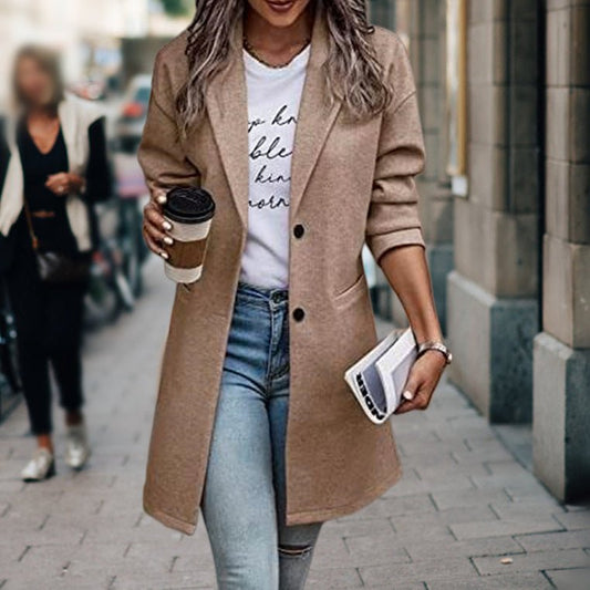 Mid-Length Tailored Coat | Lightweight Layer | Everyday Classic