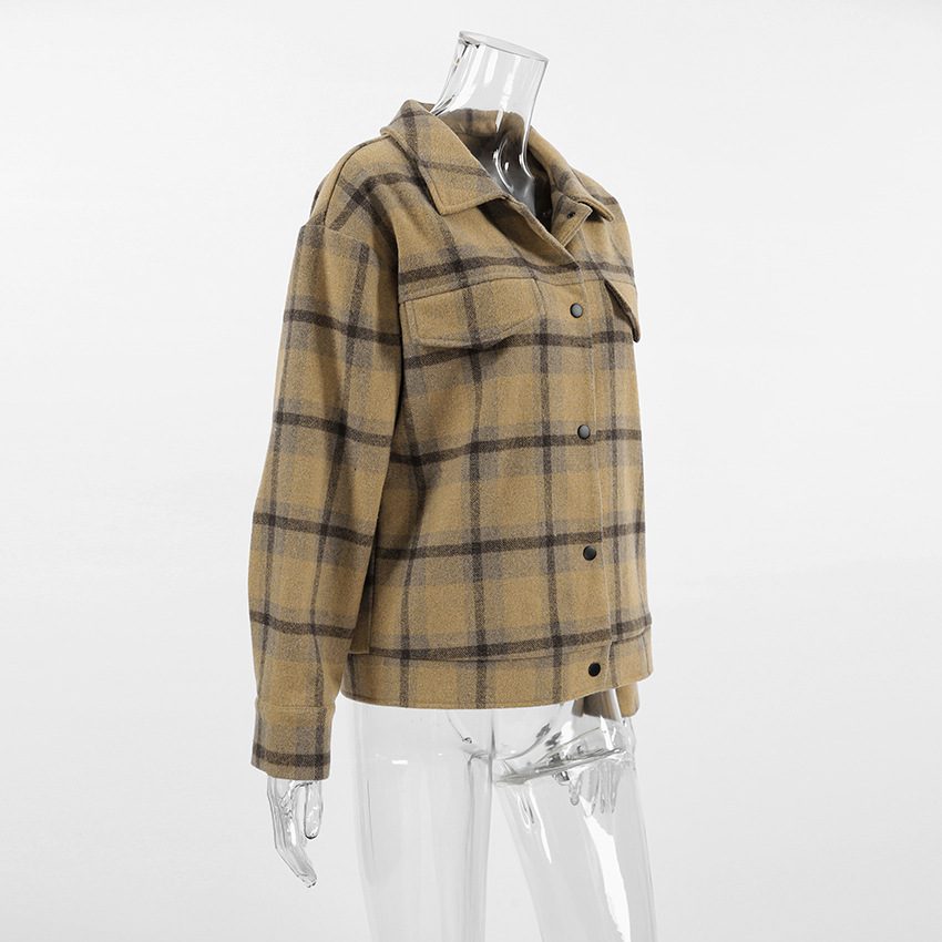 Plaid Wool-Blend Shacket | Cozy & Stylish | Soft Wool-Blend Fabric