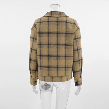 Plaid Wool-Blend Shacket | Cozy & Stylish | Soft Wool-Blend Fabric