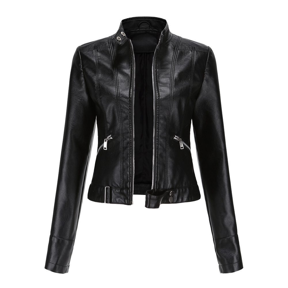 Cropped PU Leather Jacket | Sleek & Vibrant | Zip-Up Design | Versatile Layer