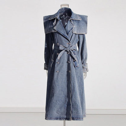 Denim Trench Coat | 100% Denim | Bold and Timeless