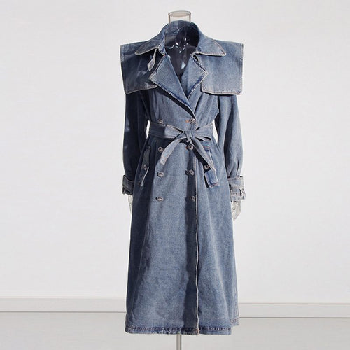 Denim Trench Coat | 100% Denim | Bold and Timeless