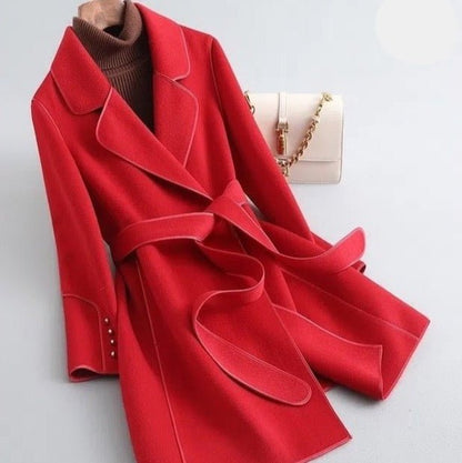 Belted Peacoat | Tailored Elegance | Soft Wool Blend | Fall & Winter Chic