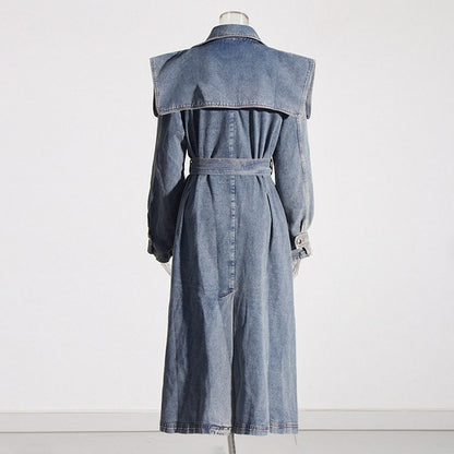 Denim Trench Coat | 100% Denim | Bold and Timeless