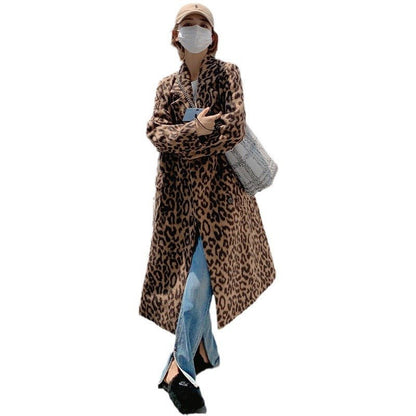 Leopard Print Faux Fur Coat | Bold Animal Print | Mid-Length | Winter Glam