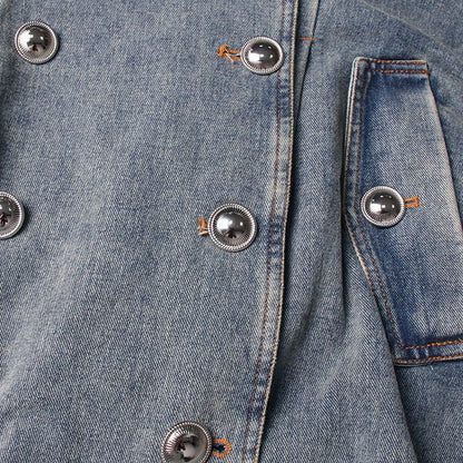 Denim Trench Coat | 100% Denim | Bold and Timeless