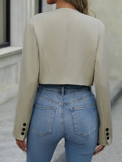 Minimalist Cropped Blazer | Modern Chic | Lightweight Fabric | Casual & Office Wear