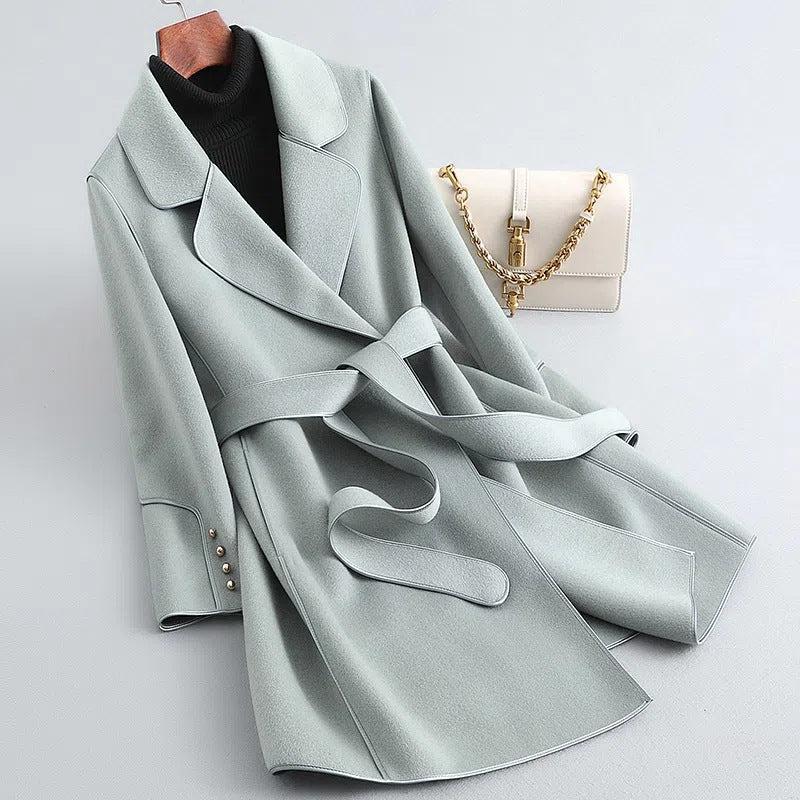 Belted Peacoat | Tailored Elegance | Soft Wool Blend | Fall & Winter Chic